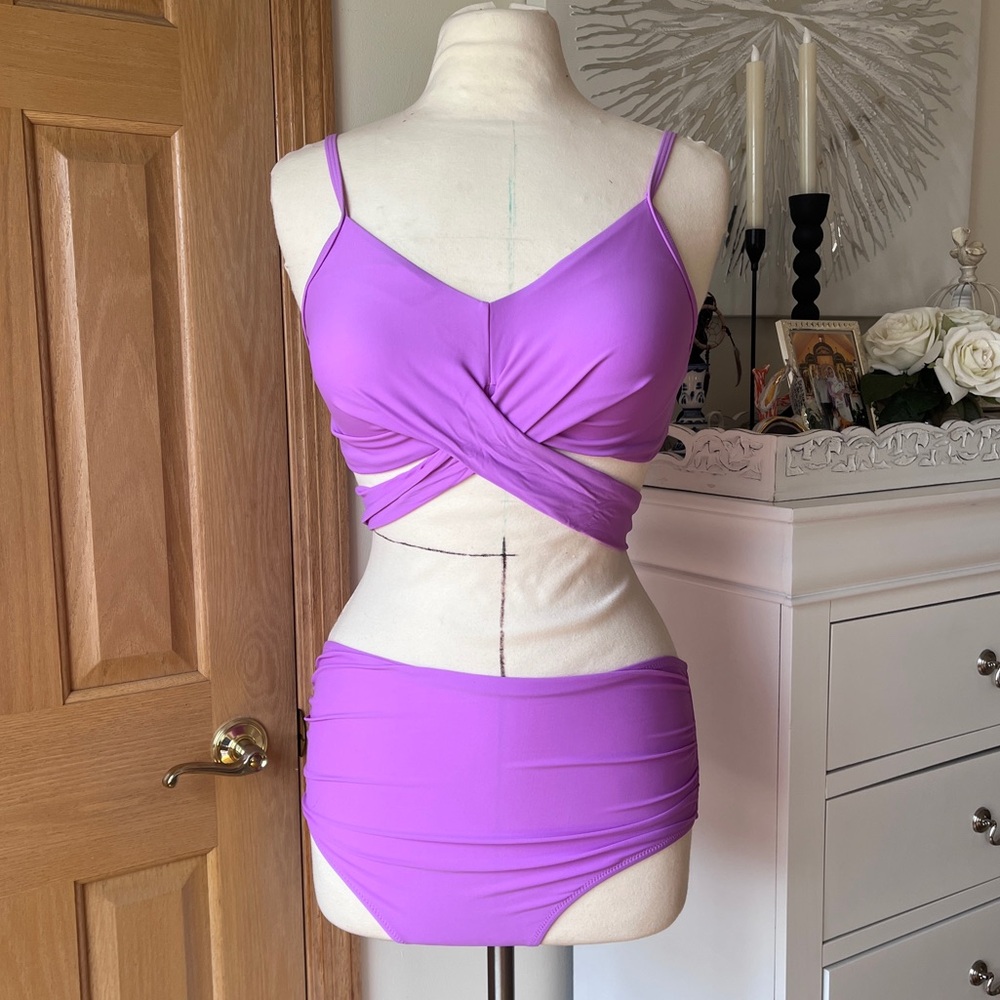 NWT 🤍Purple Wrap Bikini Set🤍 size M